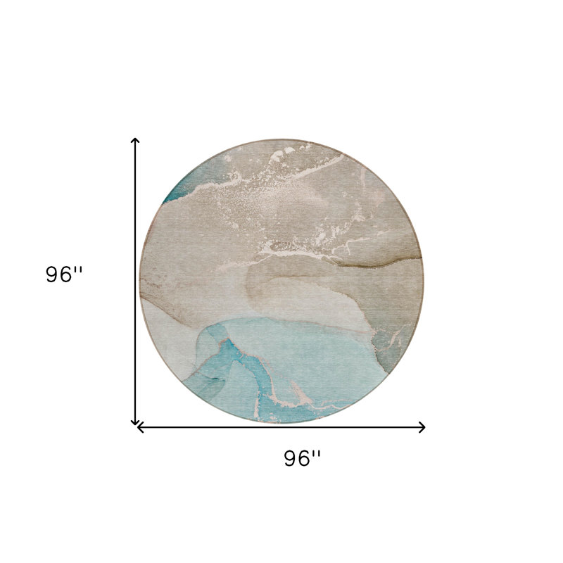 Tapis extérieur rond 8 pi