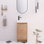 Meuble-lavabo autoportant de 16 po avec porte et tablette à fermeture douce