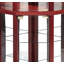 Vitrine de coin vitrée éclairée-2053467242