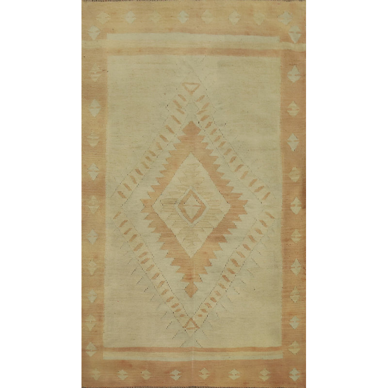 Tapis géométrique Kilim tissé à la main 4 x 6