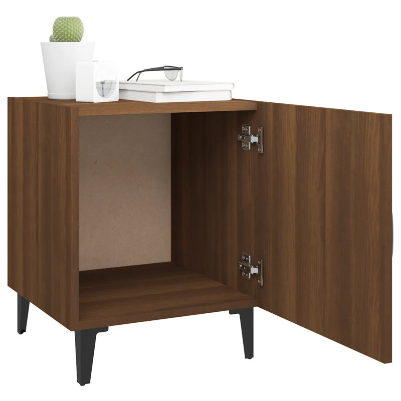17 Stories Bedside Cabinets Engineered Wood, Grey, Left Orientation, 1