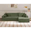 Canapé modulaire convertible en velours côtelé CozyForm, canapé confortable moderne avec rembourrage en mousse, canapé-lit modulaire confortable pour le salon, la chambre à coucher, aucun assemblage requis - Orienté vers la droite-130464315-130464307-130464308