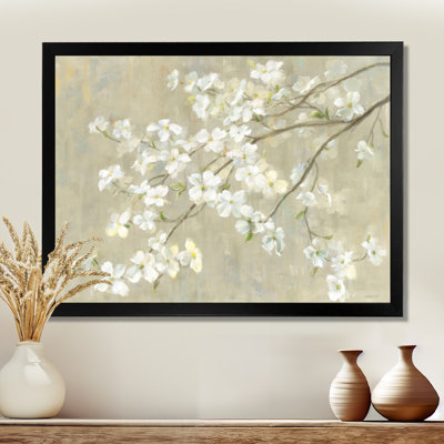 «Dogwood in Spring Neutral», reproduction d'art sur toile