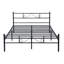 Metal Bed Frame with Beard Design Headboard-1923777581-1923777619