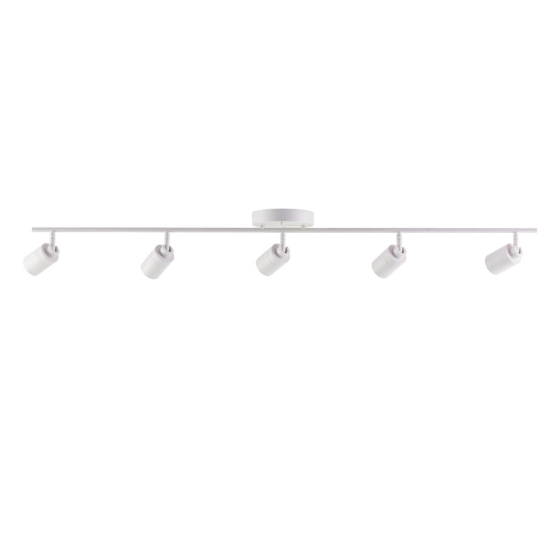 Sand White 48" Aluminum and Iron LED Track Light with Rotatable Heads