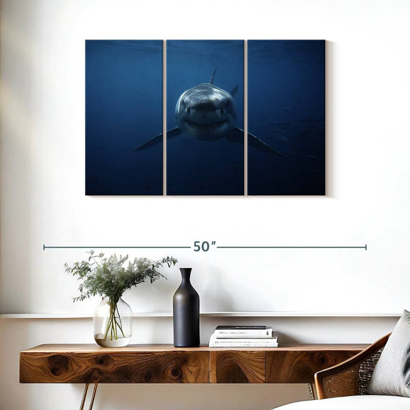 Brampt Shark Stalking, 24" H x 38" W