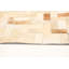 Tapis ivoire en cuir de vache patchwork 5 pi 5 po x 7 pi 8 po