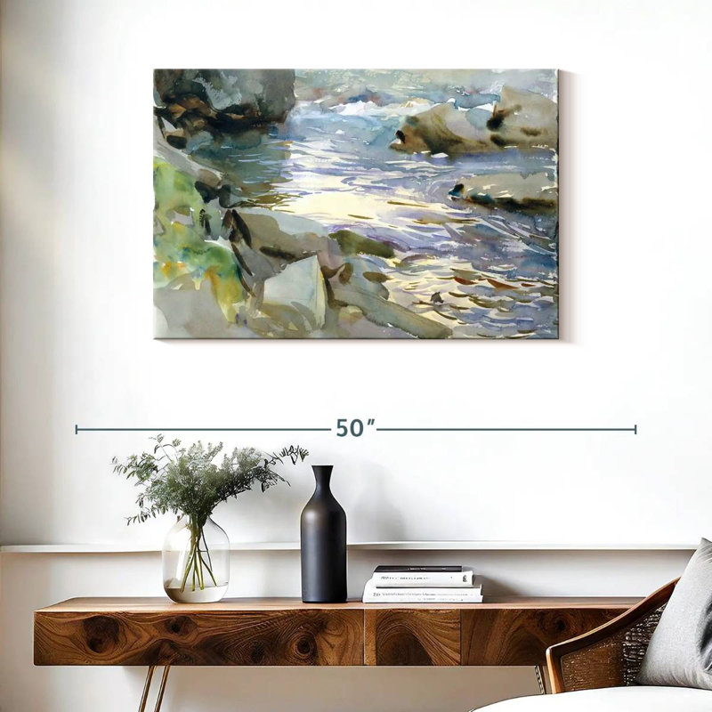 Alvord Stream and Rocks, 1901-1908, H 24 po x l 36 po