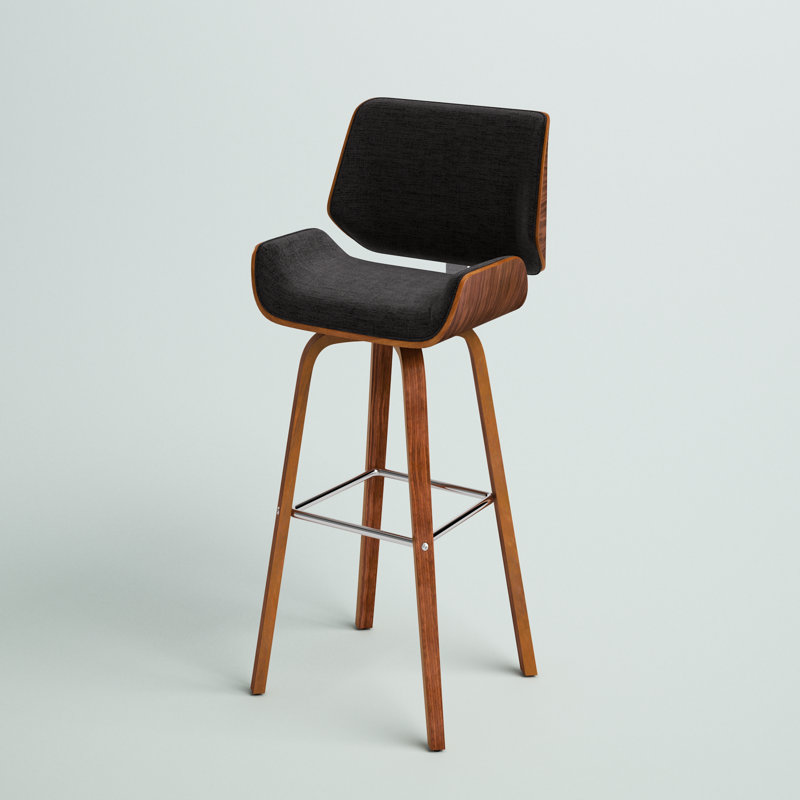 Tabouret tournant 29,92 "Borica, Gris foncé
