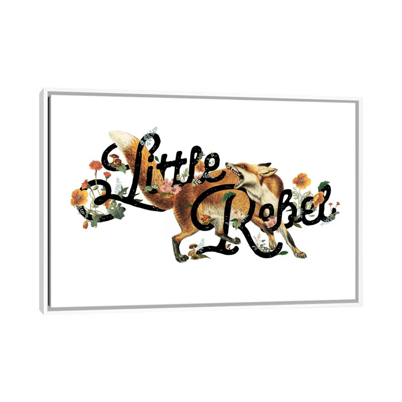 Little Rebel Fox by Heather Landis - Print on Canvas, 152.5 cm H x 101.5 cm W, White Framed