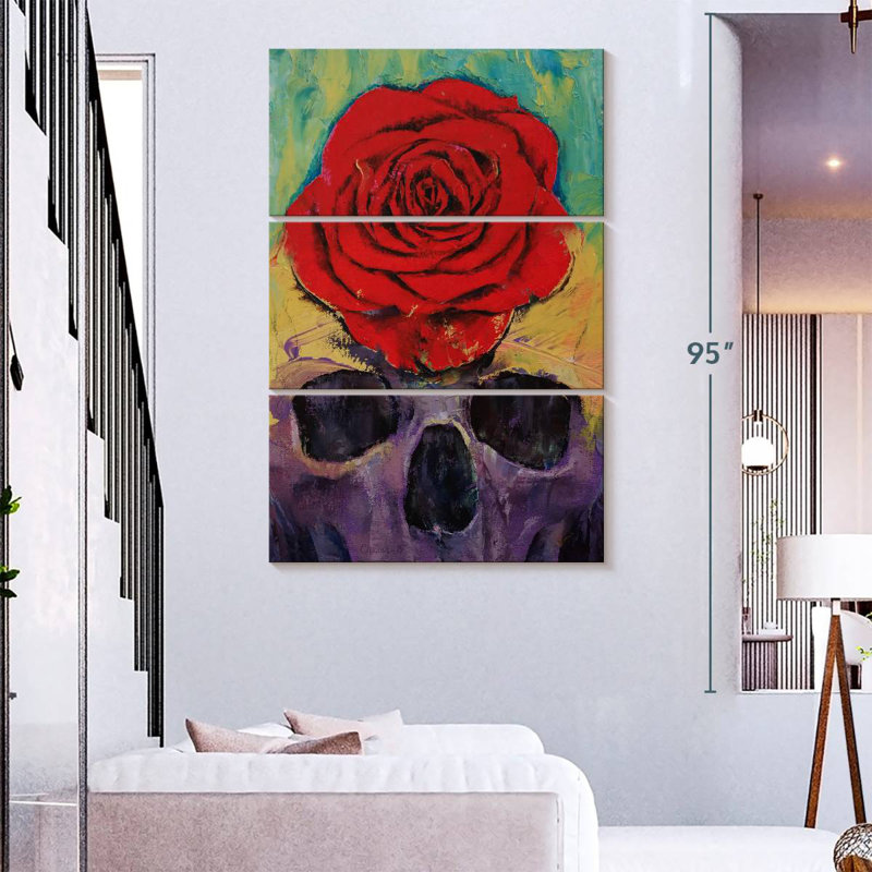 Hitzel Skull Rose, 74" H x 48" W