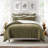 Cascade Velvet Solid Colour Coverlet Set / Bedspread Set - 8 Piece-98194612-98194617
