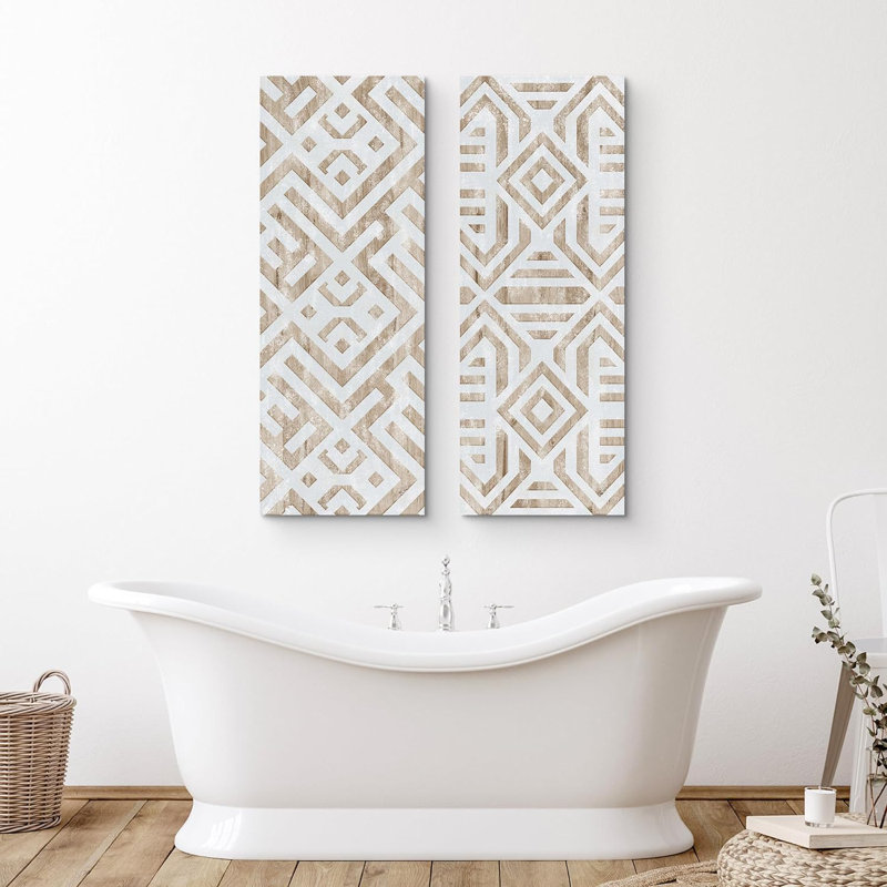 Impression géométrique sur toile géométrique 2 pièces