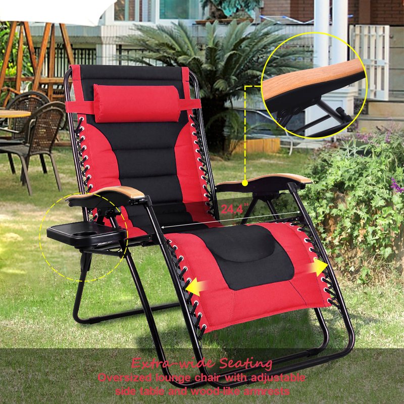 Gagny Folding Zero Gravity Chair, Red