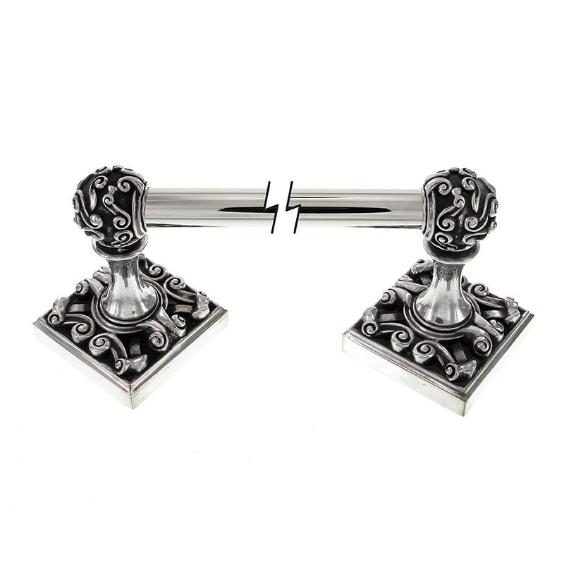 Sforza Towel Bar, Antique Silver, 3.62" H x 33.5" L x 3.5" D