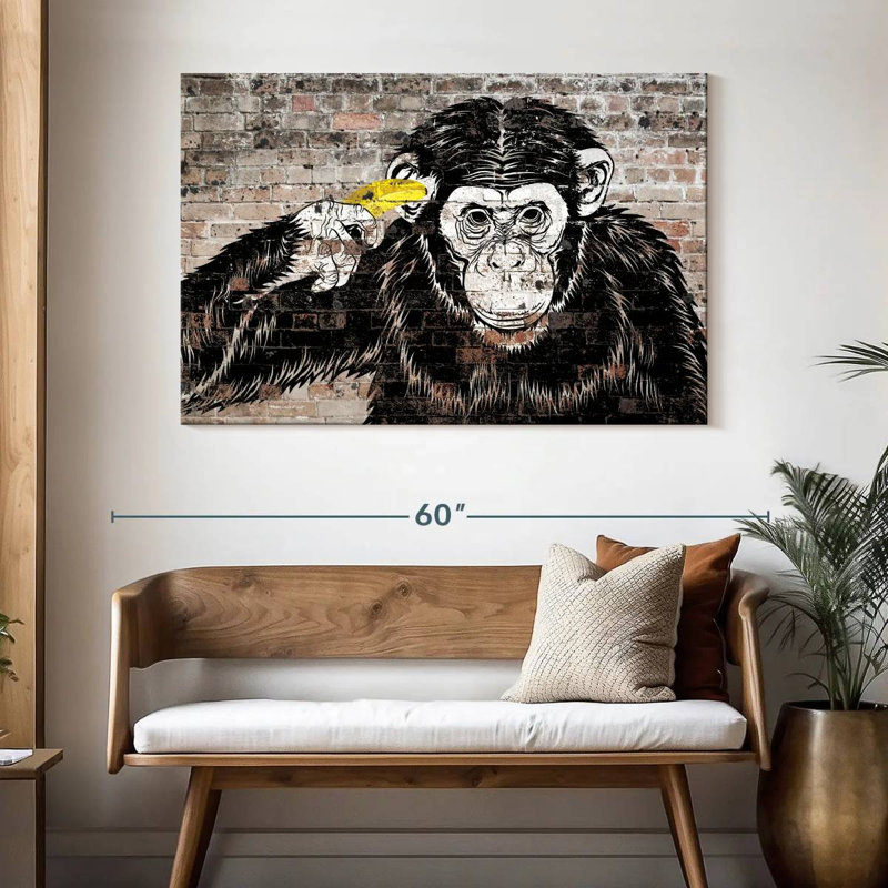 Brampt Monkey Headshot, 32" H x 48" W