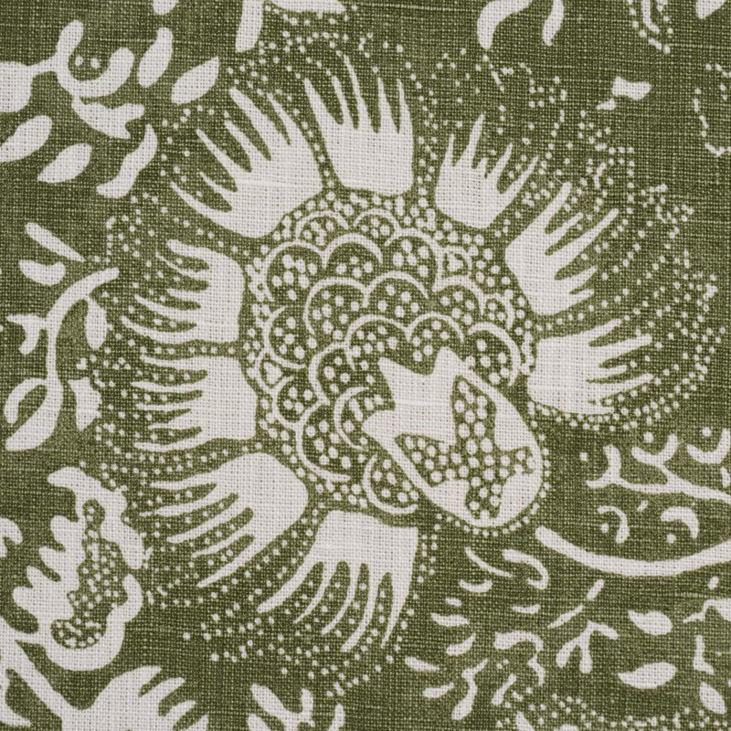 Pomegranate Print Fabric, Olive