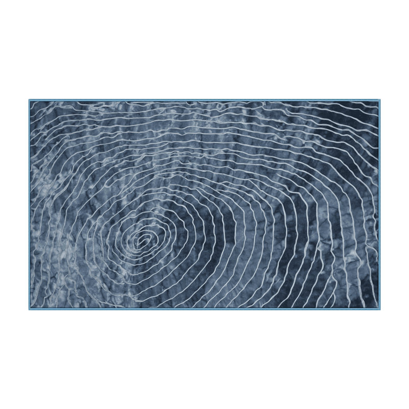 Machine Washable Blue Area Rug, Rectangle 2' x 3'