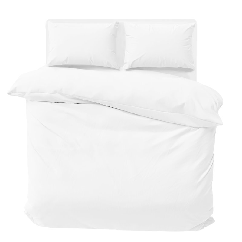 Cathyjo Super Soft Microfibre Reversible 200 TC Plain Duvet Cover Set with Cases, Double Duvet Cover + 2 Standard Pillowcases