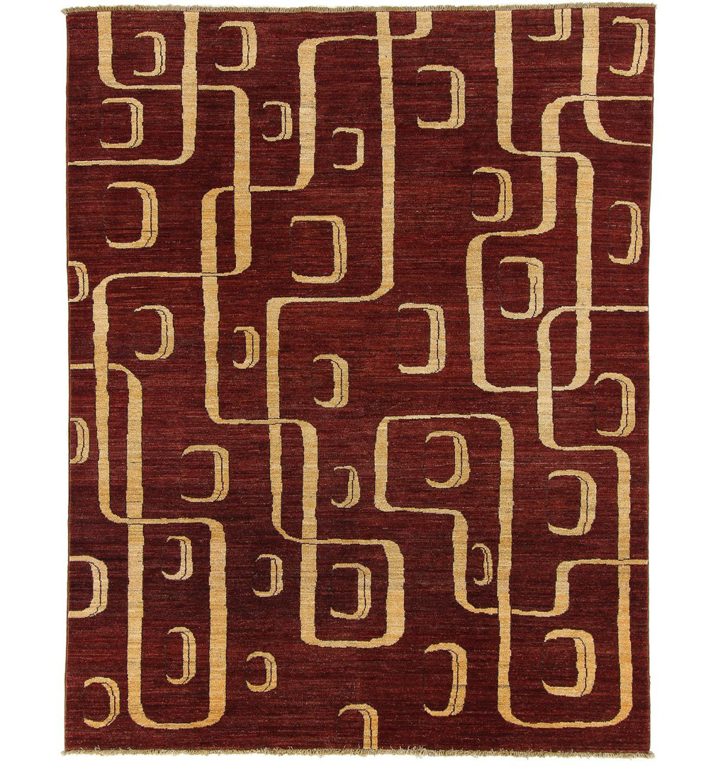 Abstract Wool Hand Woven Area Rug