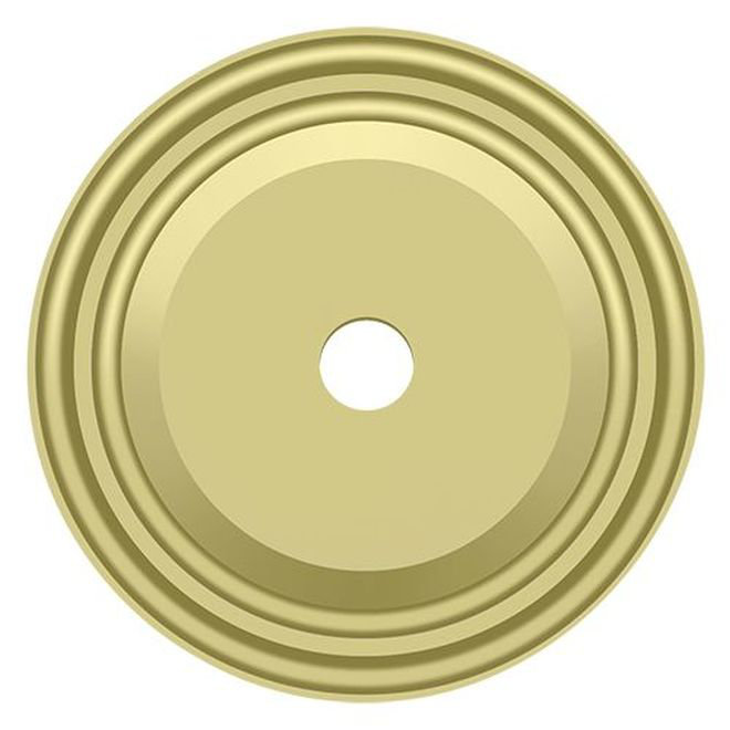 Metal Knob Backplate, Polished Brass