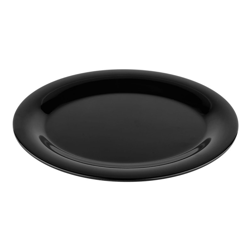 GET Plateau de service ovale en mélamine OP-610-MIX, H 1 po x L 9,75 po x l 7,25 po, Noir