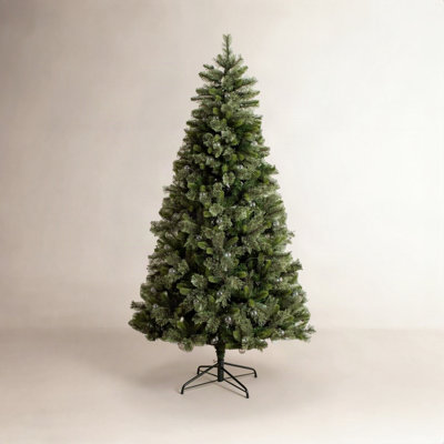 7.5Ft. Artificial Christmas Tree With 450 Warm White Clear Globe Bulbs And LED Lights