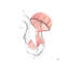 Pink Jellyfish Paper by CreatingTaryn - Wrapped Canvas Painting-444801213