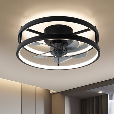 Armony  Indoor Bedroom Flush Mount Ceiling Fan With Light