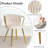 Modern Velvet Dining Chairs Set of 2, Woven Upholstered Dining Chairs with Slver Metal Legs, Modern Accent Chairs for Living Room, Dining Room, Kitchen-1541462820-1541462821