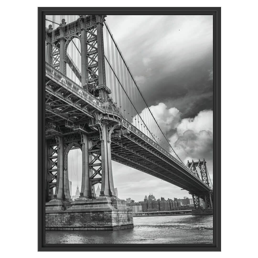 Gerahmtes Wandbild Manhattan Bridge New York