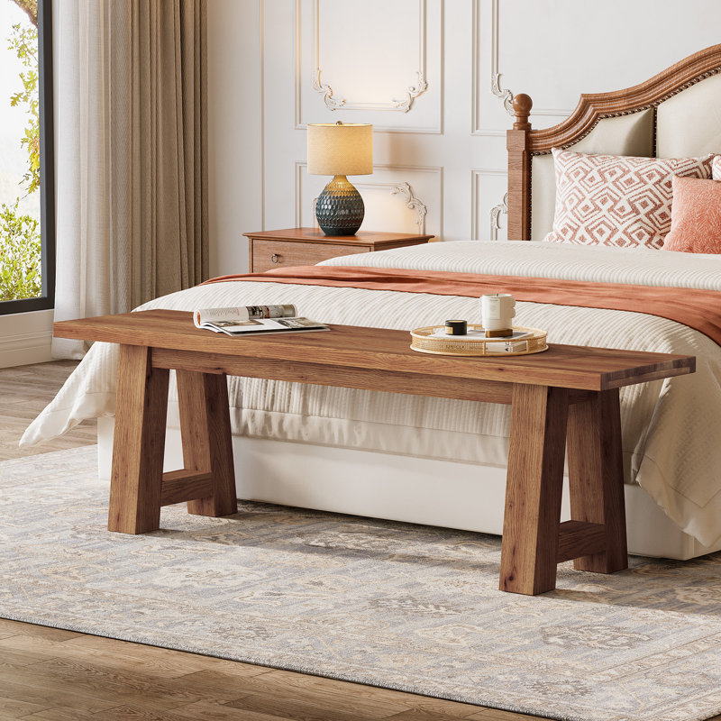 Banc en bois massif 55 ", Brun
