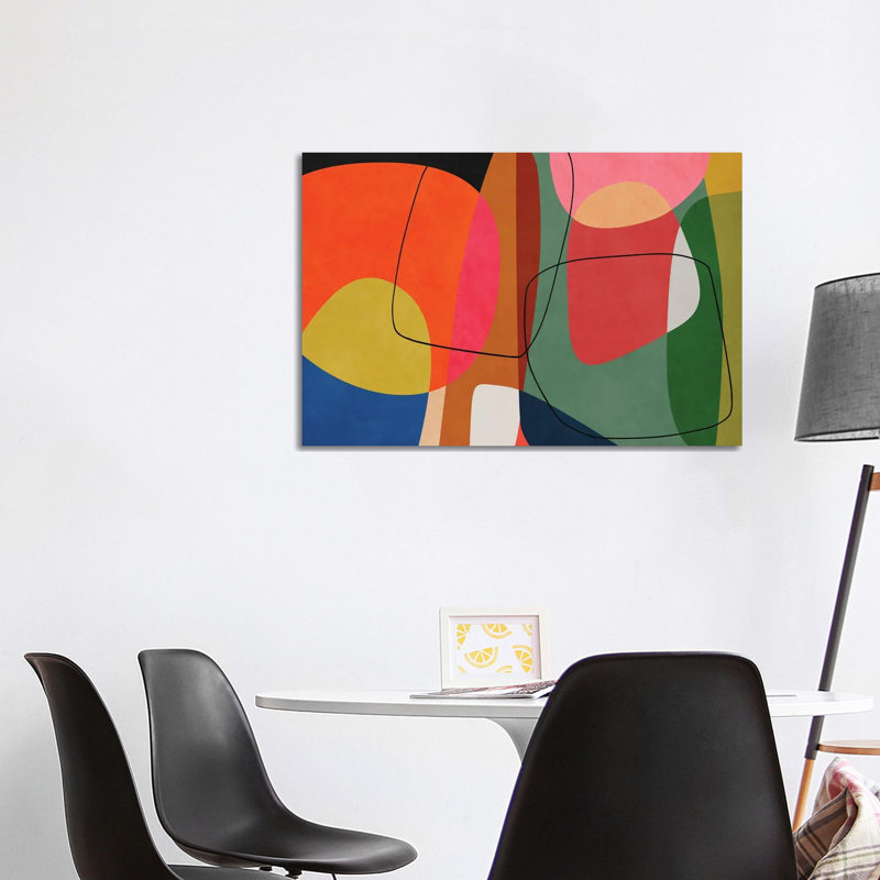 Overlapping Parts XLVII 1 Piece Wall Art on Canvas, 66.04cm H x 101.6cm W