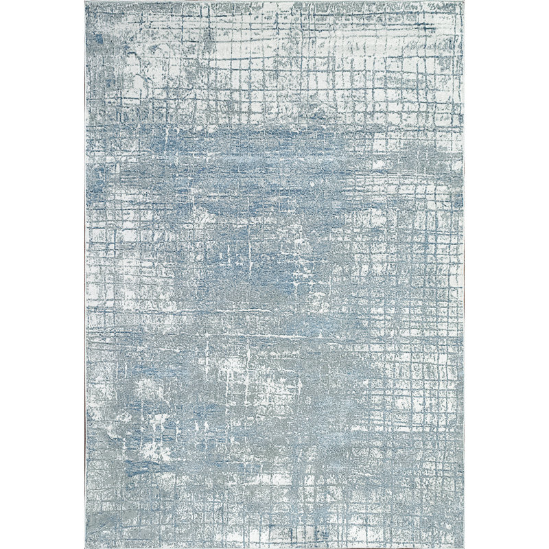 Tapis bleu Diaonetta, Rectangle 6 pi 7 po x 9 pi 6 po