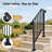 Winado 2-Step Black Metal Handrail Stair Railing Kit with Posts-136958329