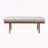 Islas Grayish Beige Fabric Upholstered Bench with Channel Tufting, 17.87" H X 47.87" W X 17.83" D