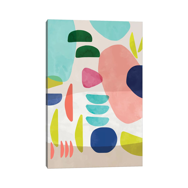 Organic Bold Shapes - Print on Canvas, Wrapped Canvas, 66.04cm H x 45.72cm W x 3.81cm D