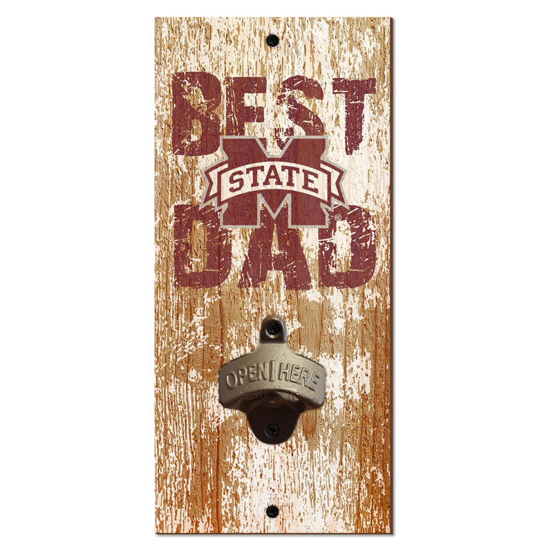 Gold Brass Stainless Steel Bottle Opener, Mississippi State