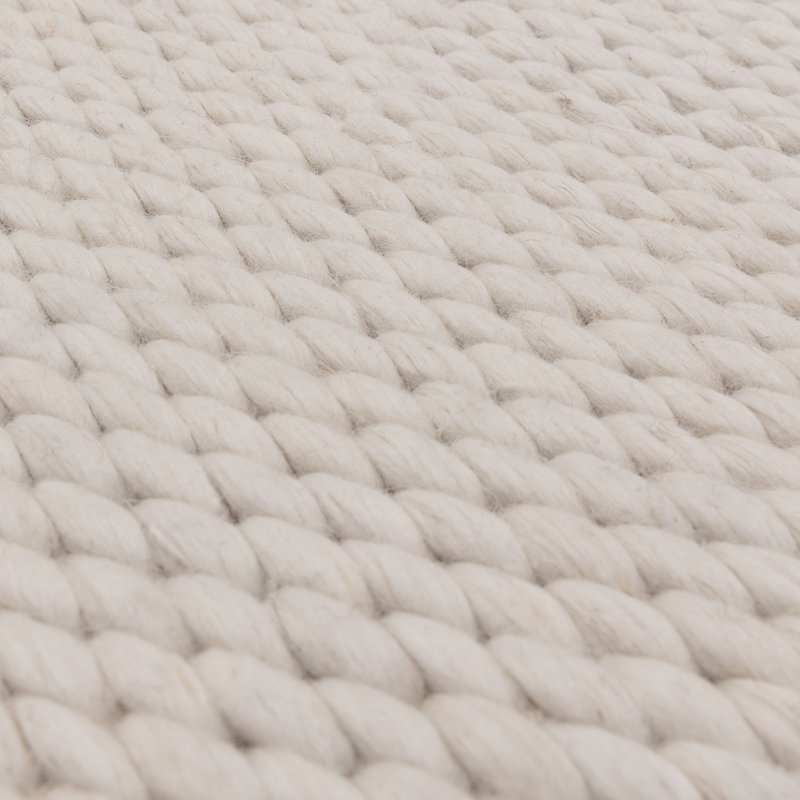 Zander Ivory Hand Woven Area Rug, Rectangle 200 x 300 cm
