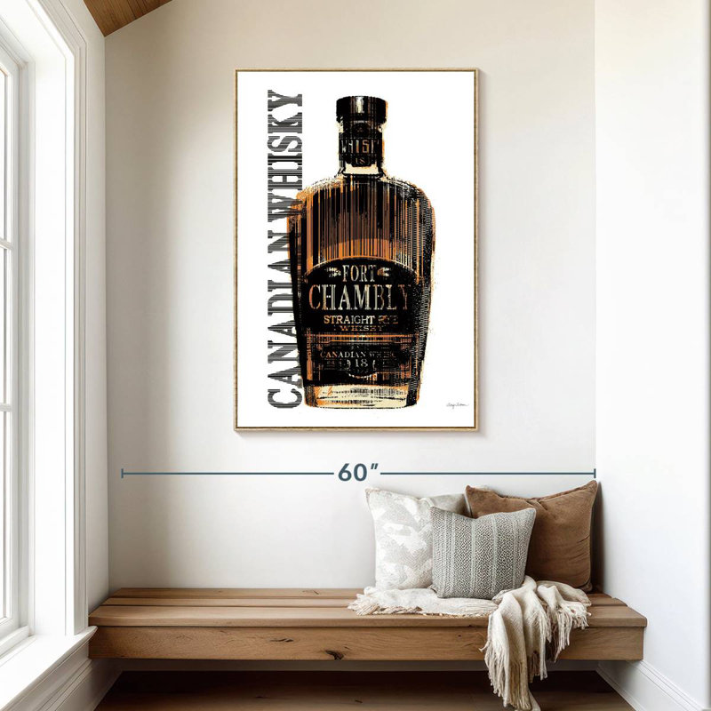 Canadian Whisky, Floating Frame Natural Wood, 31" x 46"