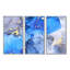 Bleu et or, art abstrait fluide de luxe - ensemble d'art moderne sur toile encadrée moderne de 3-5734640-45344581