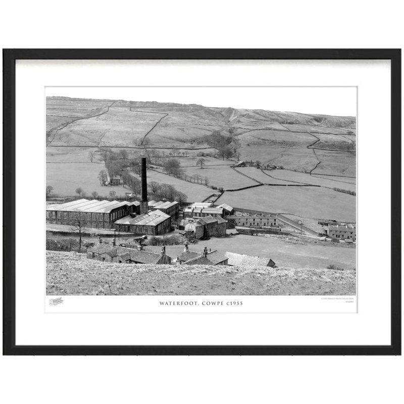 Waterfoot, Cowpe C1955 - Single Picture Frame Print, 40cm H x 50cm W x 2.3cm D
