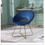 Chaise d'appoint rembourrée en velours soyeux Slatina-600919976