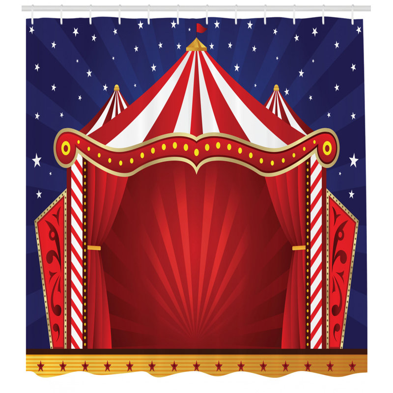 Shower Curtain with Hooks Included, 70" H x 69" W