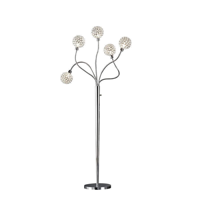 Soho II 65 " Chrome Tree Floor Lamp