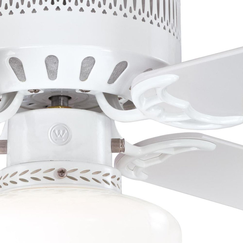 Shera 42'' Ceiling Fan with Light Kit, White