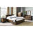 Juvanth Rustic Oak & Black Finish E.  Bed With Storage