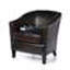 Fauteuil club en cuir reconstitué brun-1671843075