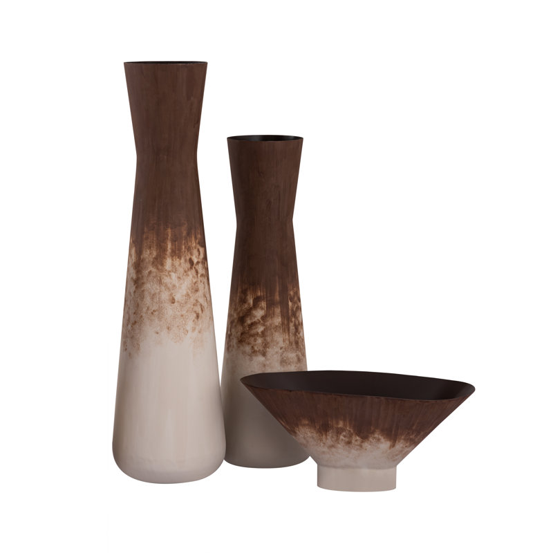 Langport Vase - Large Rust, Rust, Ombre, 28" H x 7.75" W x 7.75" D