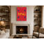 Mongolie, drapeau du monde luxueux, monogramme de diamant - bleu rouge jaune - art mural sur toile-133281780